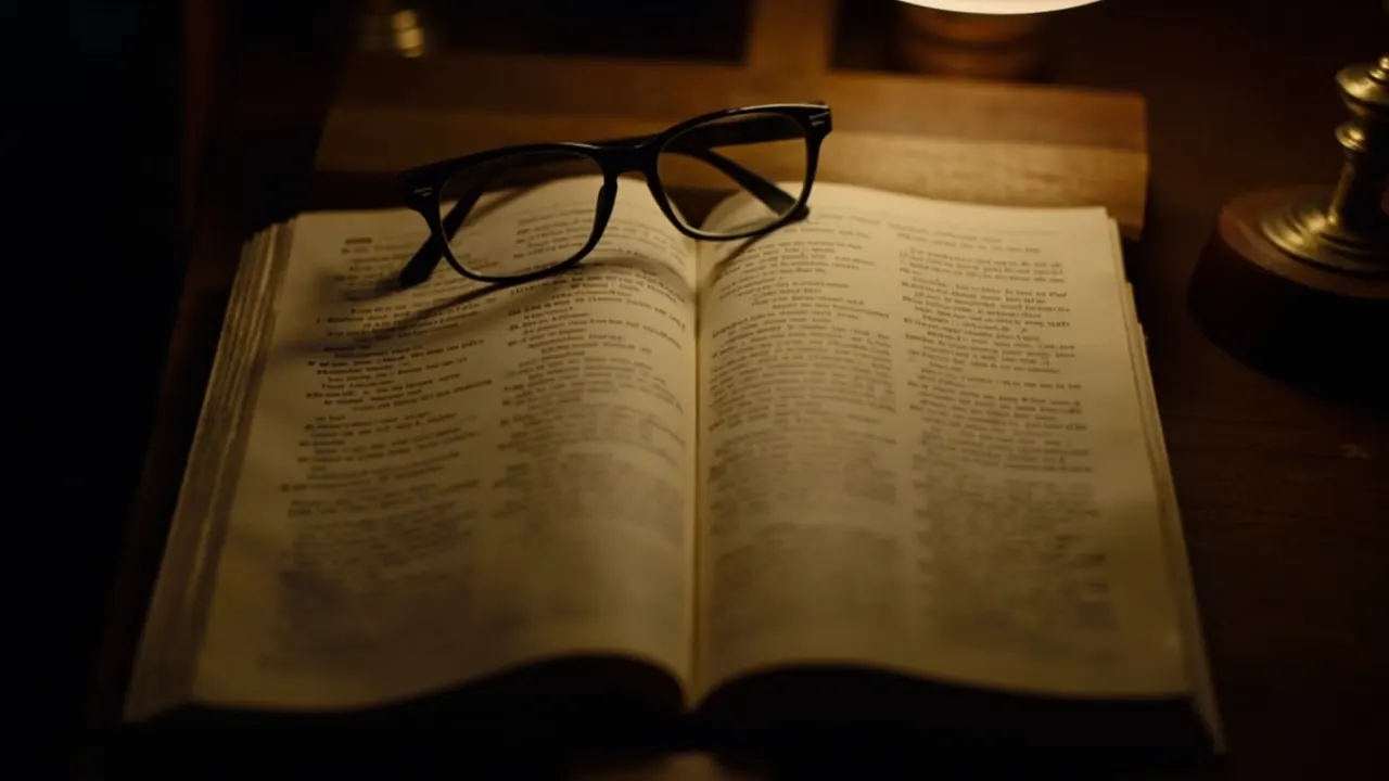 Open cricket glossary dictionary on a reading stand